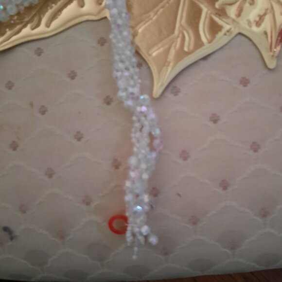 27' Vintage Irridescent Braided Christmas Tree Garland - Picture 3 of 3